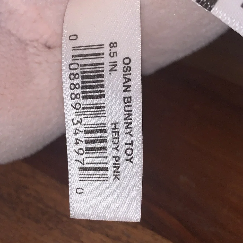 Laura Ashley Osian Sprig Bunny Toy Plaid  Plush in‎ Hedy Pink 8.5